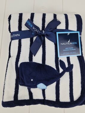 Nautica Kids Super Soft Whale Baby Blanket